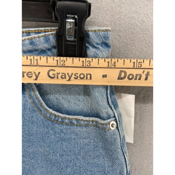 Abound Denim Skirt Womens Sz 26 Mini Jean Light‎ Wash Raw Distressed Hem Pockets - Picture 4 of 9